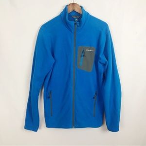 Eddie Bauer Fleece Zip Up Jacket Soft Size L Men’s Blue
